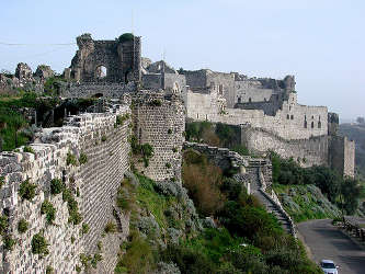 Front latéral ouest du château de Margat