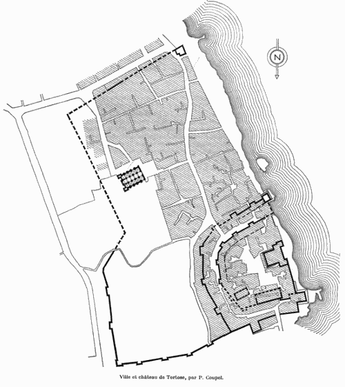 Tortose citée et château - Plan de P. Coupel